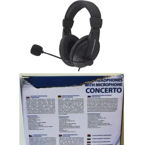 Esperanza EH103 STEREO HEADPHONES WITH MICROPHONE (Damaged packaging)