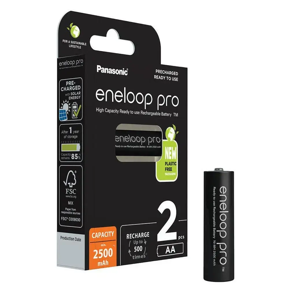 Panasonic Eneloop Pro AA 2500mAh rechargeable - 2 pcs