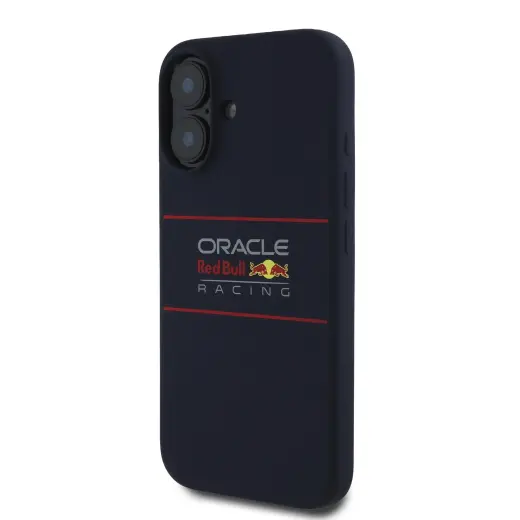 Red Bull Silicone Horizontal Logo telefona maciņš priekš iPhone 16 Plus ar MagSafe atbalstu tumši zils