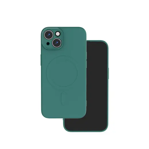 Simple Color Mag phone case with MagSafe support for iPhone 16 Plus green