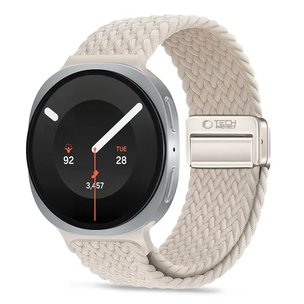 Tech-Protect NylonMag išmaniojo laikrodžio dirželis Galaxy Watch 8/9/Classic (40/44/46 mm) | nailoninis | smėlio