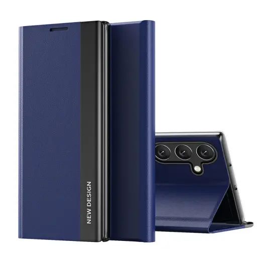 Sleep Case Pro knyginio tipo telefono dėklas su stovu Samsung Galaxy A24 4G (A245) mėlynas