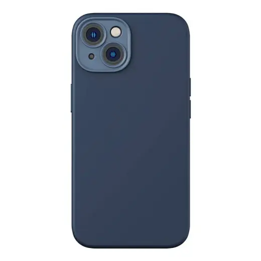 Baseus Liquid Silica Magnetic Case and Tempered Glass set for iPhone 14 (blue)
