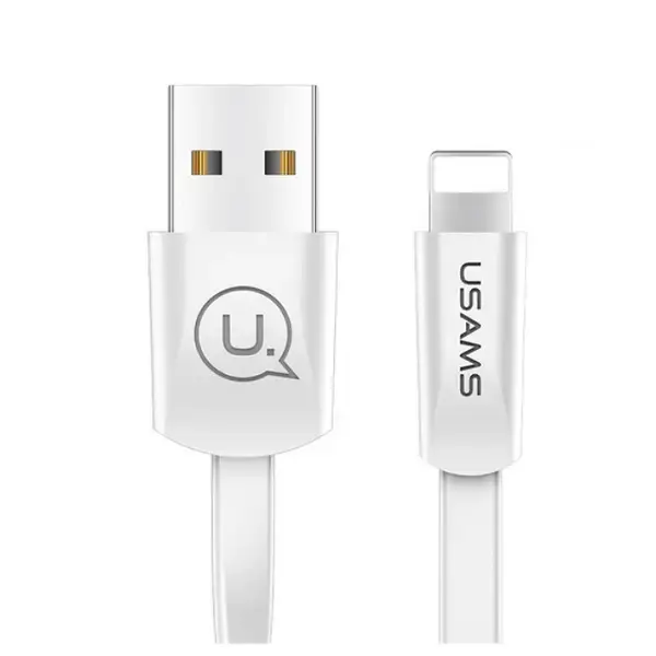 USAMS U2 SJ199IP02 datu pārraides un uzlādes vads | USB-A uz Lightning | 10W | 1.2m | balts