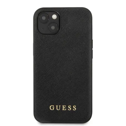 Guess Saffiano PU Silicone Case for iPhone 13 Black
