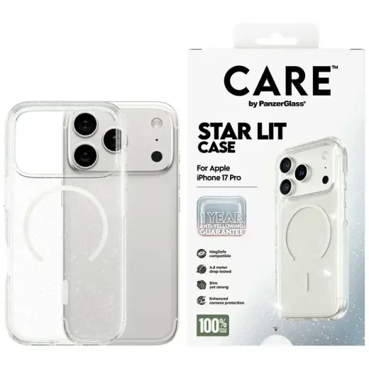 CARE by PanzerGlass Flagship Urban Explorer w. White MagSafe case for iPhone 17 Pro Star Lit
