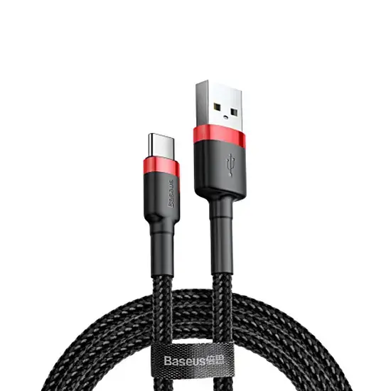 Baseus Cafule datu pārraides un uzlādes vads | USB-A uz USB-C | 15W | 1m | melns