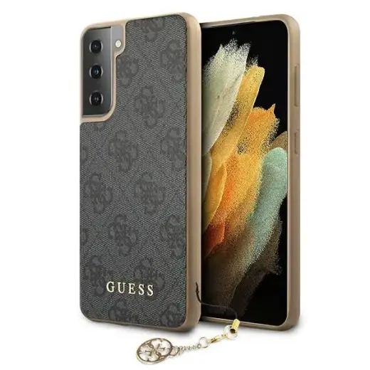 Guess GUHCS21MGF4GGR S21+ G996 szary|grey hardcase 4G Charms Collection