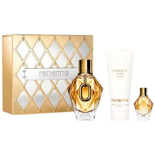 Paco Rabanne P Rabanne Million Gold For Her Eau De Parfum Recargable 90ml Lotion Pour Le Corps Loción Corporal 100ml Eau De Parfum 10ml