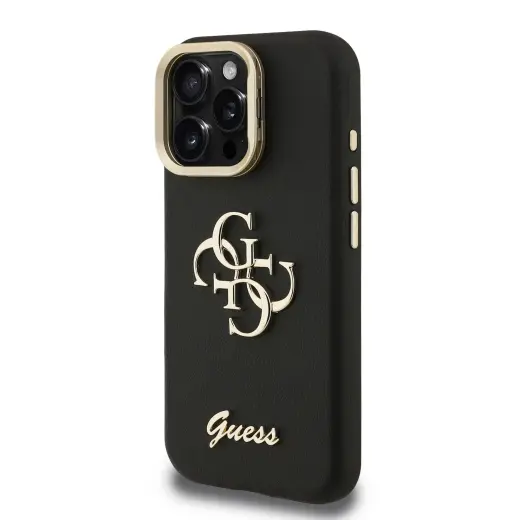 Guess Stand Camera Frame чехол для телефона для iPhone 16 Pro Max черный