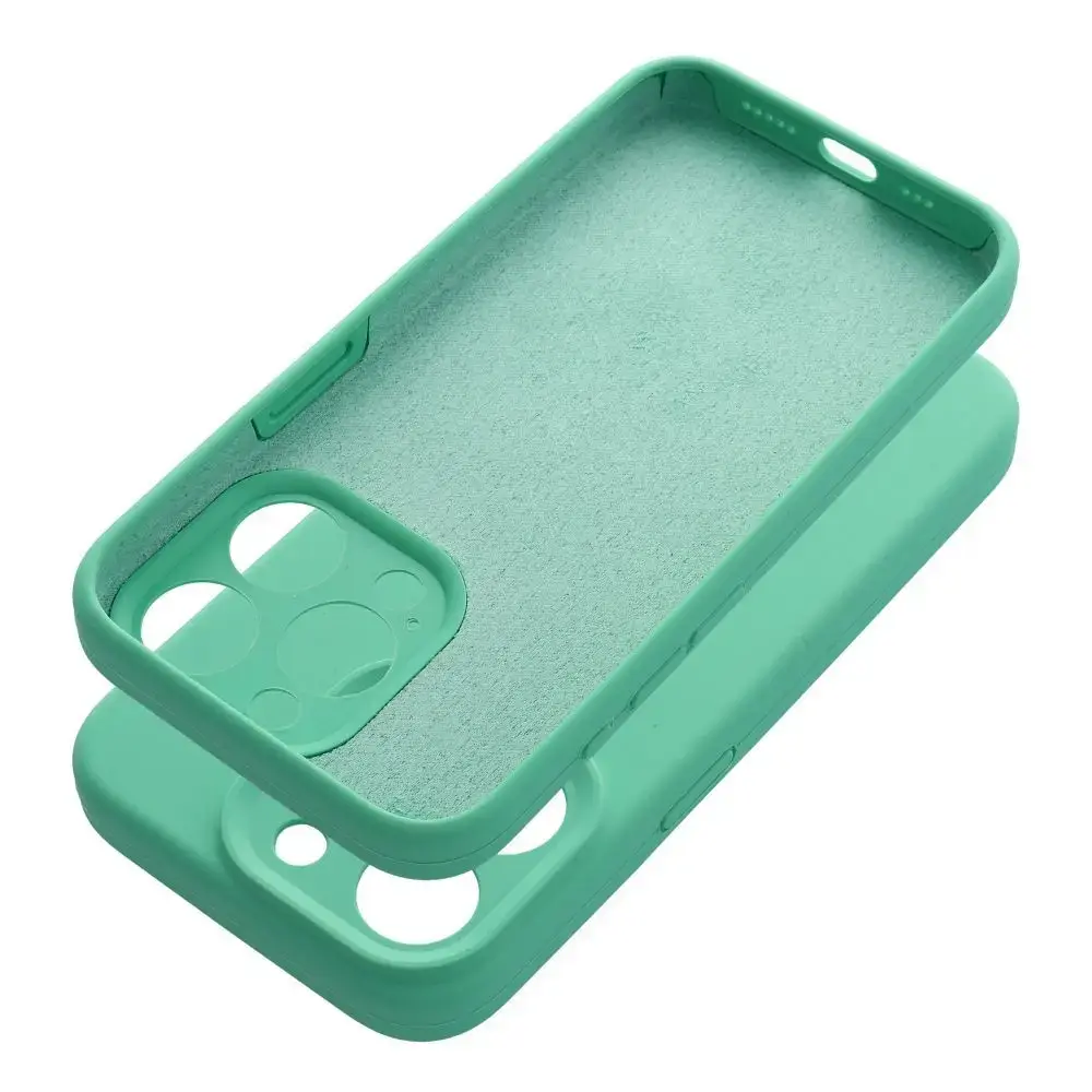 Silicone 2mm maciņš telefonam iPhone 15 Pro zaļš