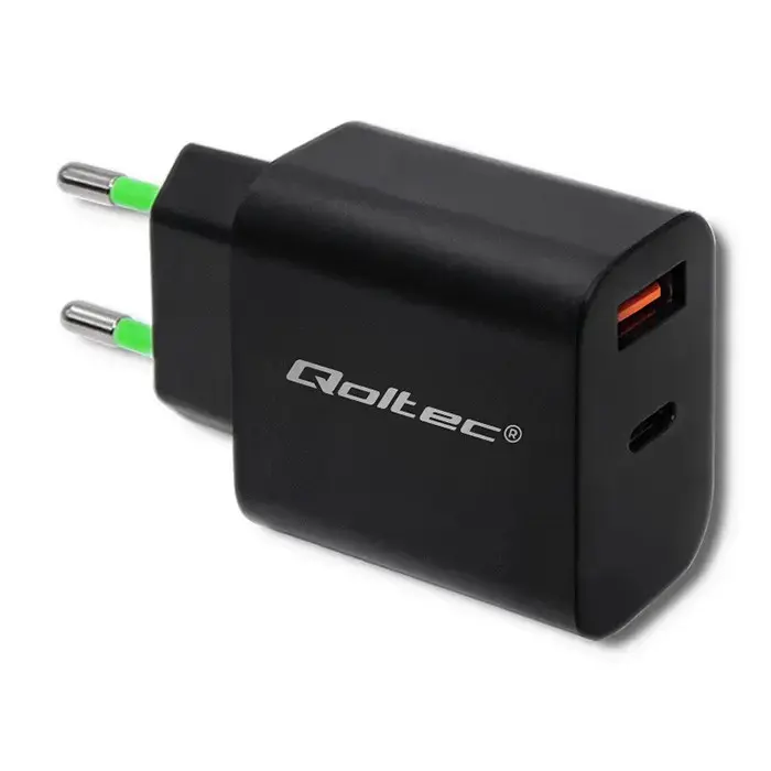 Qoltec Charger tīkla lādētājs | 18W | USB-C