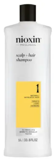 Nioxin Systems Shampoo, System 1 1000ml in Clear