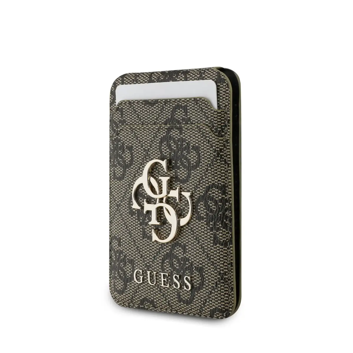 Guess 4G Metal Logo MagSafe Cardslot Stand Brown