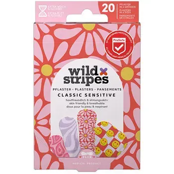 Wild Stripes Classic Sensitive Pastel Fun Plasters - Náplasti ( 20 ks )