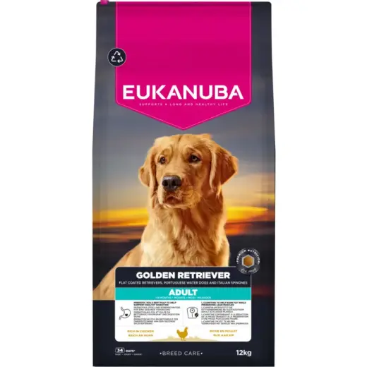 Sausa barība suņiem - Eukanuba Golden Retriever, Chicken 12 kg