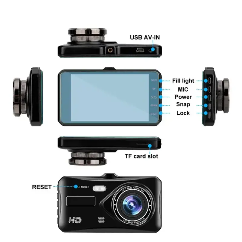 Car Dash Cam DVR-03 4,0 inches + rear camera