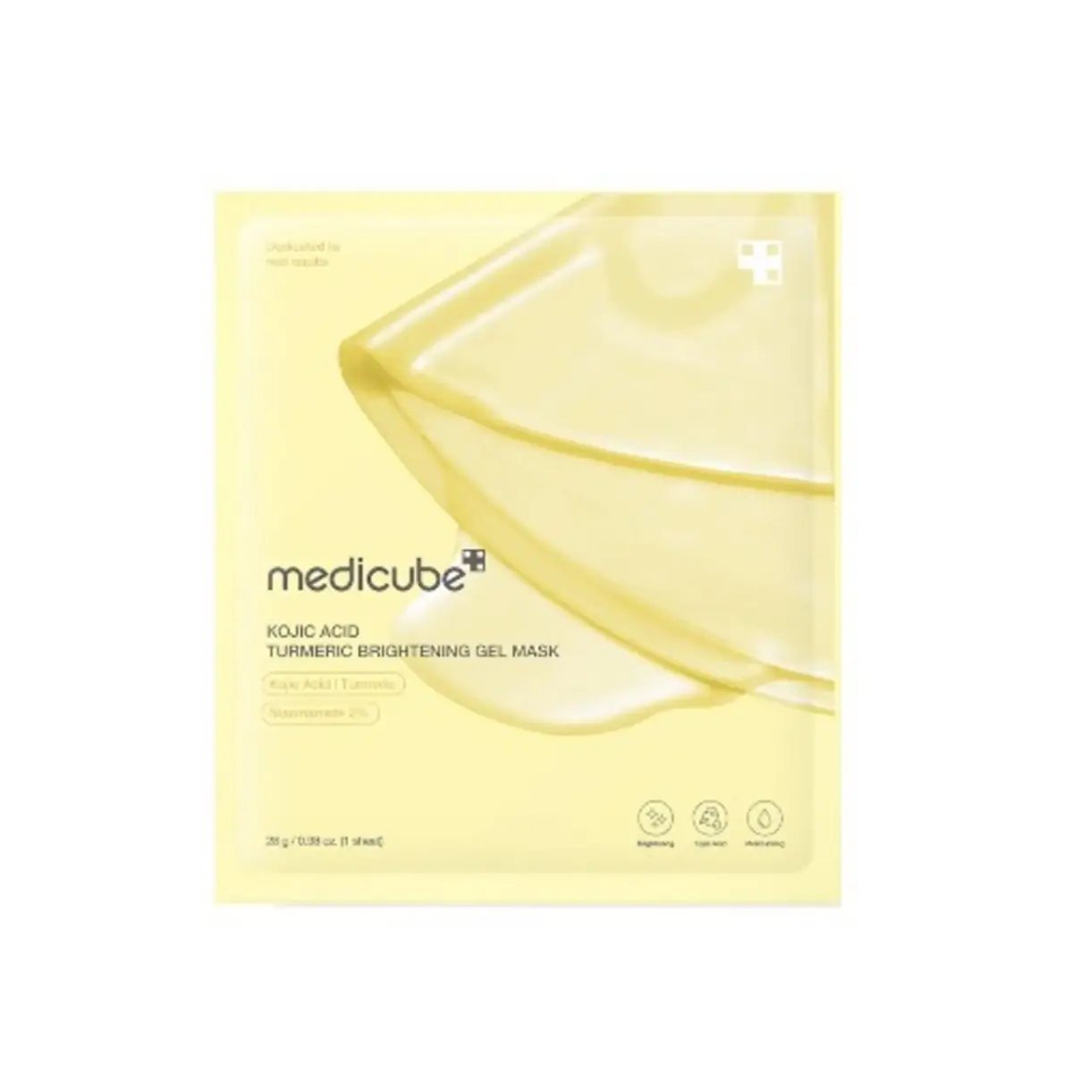 Medicube, Kojic Acid Turmeric Brightening Gel Mask, Brightening, Toning Mist, Face, 28 g