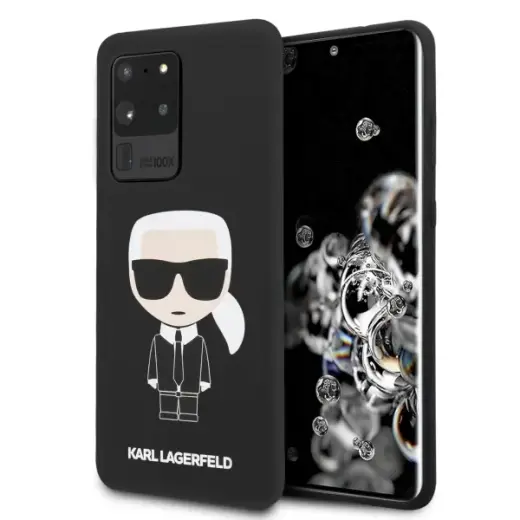 Karl Lagerfeld KLHCS69SLFKBK S20 Ultra G988 hardcase czarny|black Silicone Iconic
