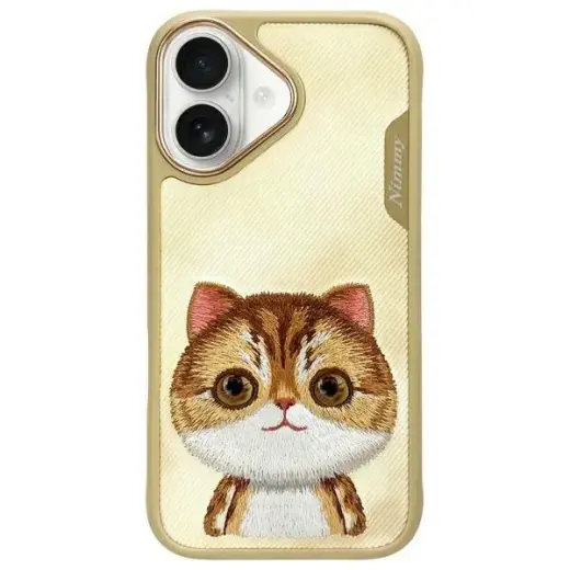 Nimmy Glasses Cool Cat phone case for iPhone 16 gray