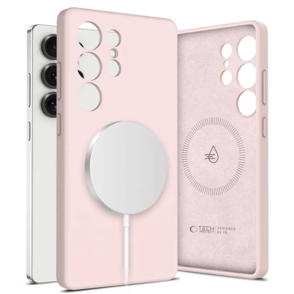 TECH-PROTECT LIQUID SILICONE MAGSAFE GALAXY S25 ULTRA PINK PEARL