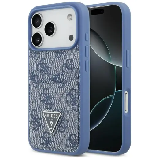 Case Guess 4G Double Card Triangle for    iPhone 18 Pro / 17 Pro blue