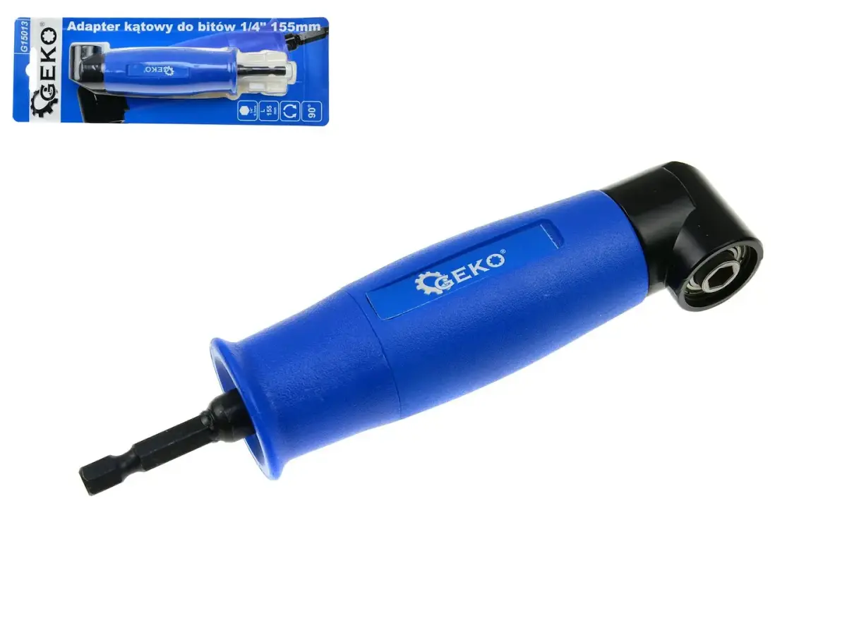 Puuriotsaku adapter 1/4" HEX 90° nurga all, 155mm