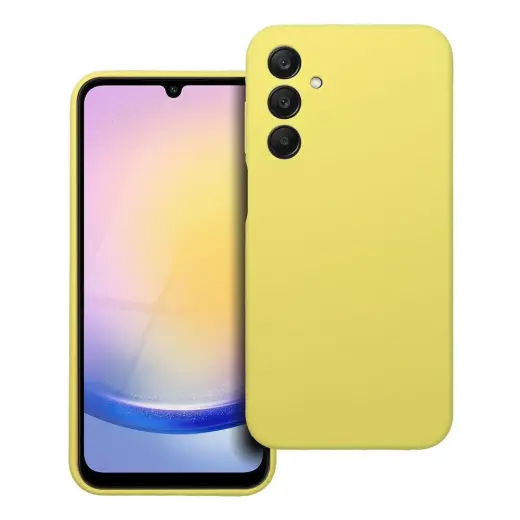 Silicone 2mm maciņš telefonam Samsung Galaxy A25 (A256) dzeltens