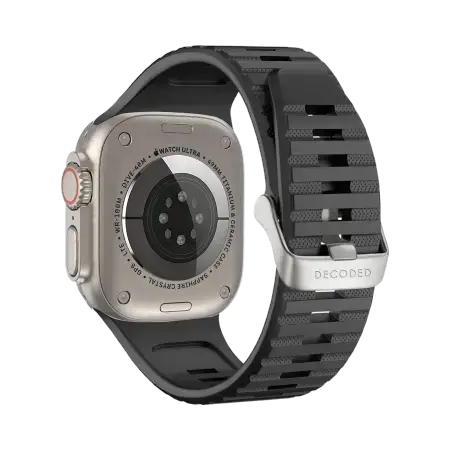Decoded Ultra Traction Silicone Strap for Apple Watch 49 | 45 | 44 | 42 mm Gen 1-9 - SE - Black