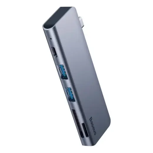 Baseus CAHUB-K0G USB hubs - sadalītājs 2 x USB 3.0 | power delivery USB-C uzlāde | melns