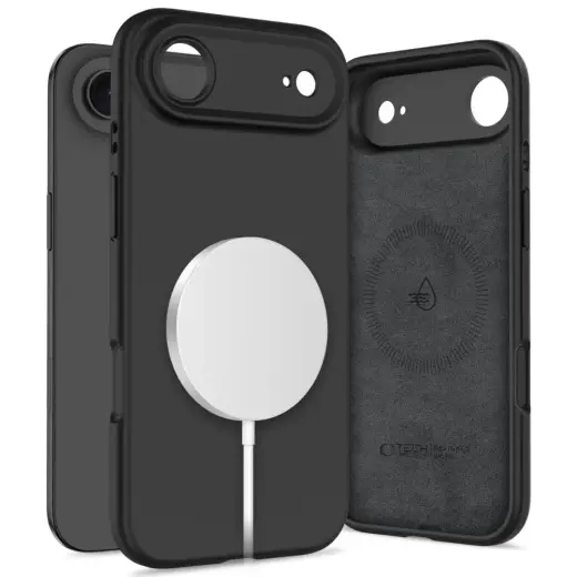 TECH-PROTECT Silicone phone case with MagSafe support for iPhone 17 Air black