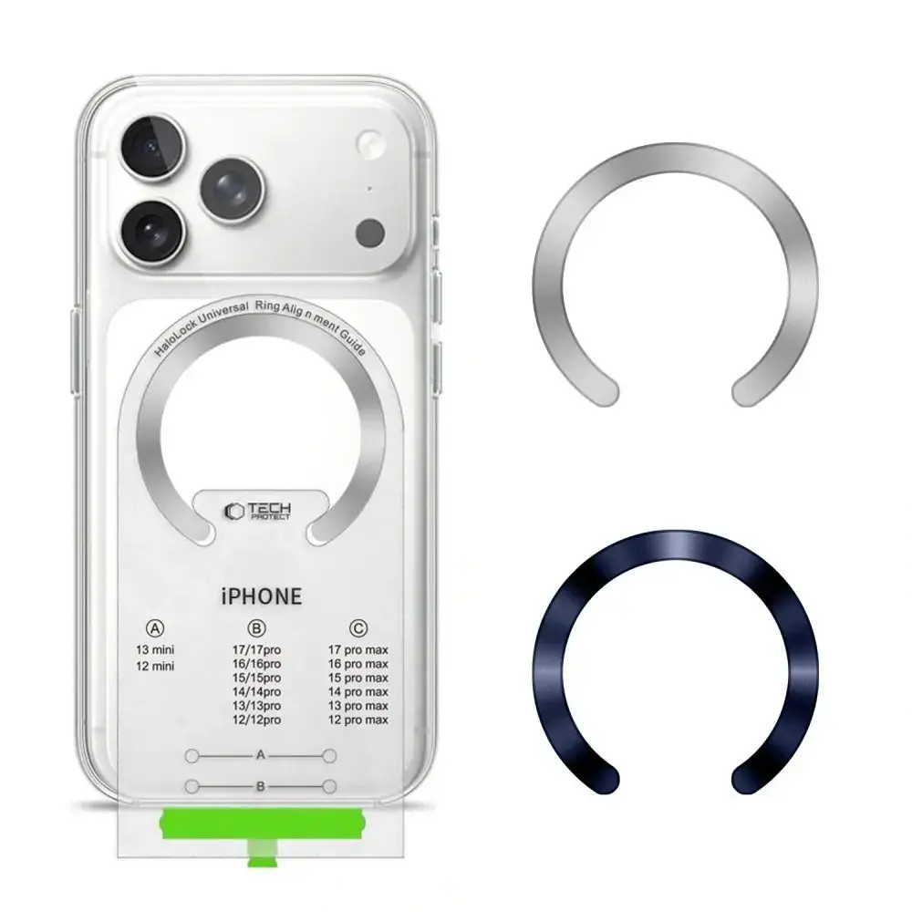 TECH-PROTECT MMP-210 MAGNETIC MAGSAFE RING 2-PACK DEEP BLUE & SILVER