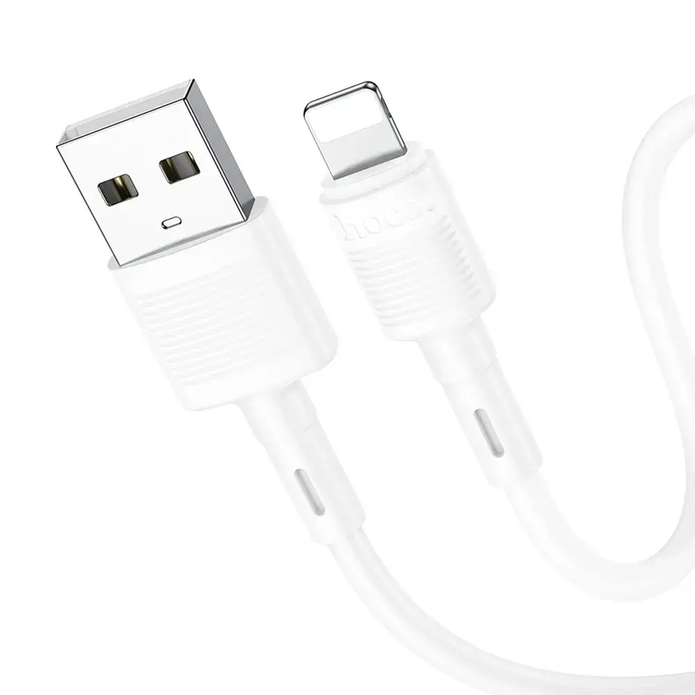HOCO X83 datu pārraides un uzlādes vads | USB-A uz Lightning | 12W | 1m | balts