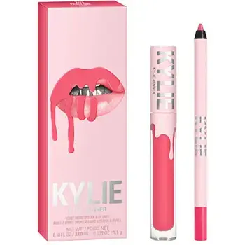 Velvet Liquid Lipstick + Lip Liner Set - Set of decorative cosmetics.