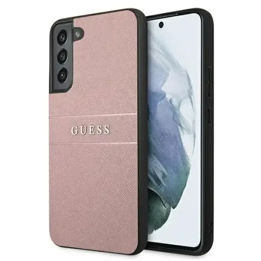 Guess GUHCS22MPSASBPI S22+ S906 różowy|pink Saffiano Stripe