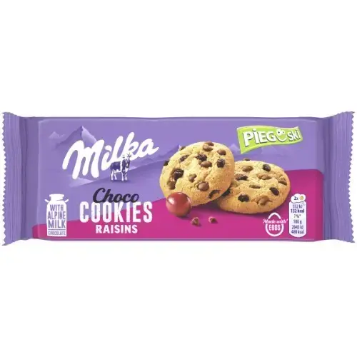 MILKA Choco cookies with raisins 135g