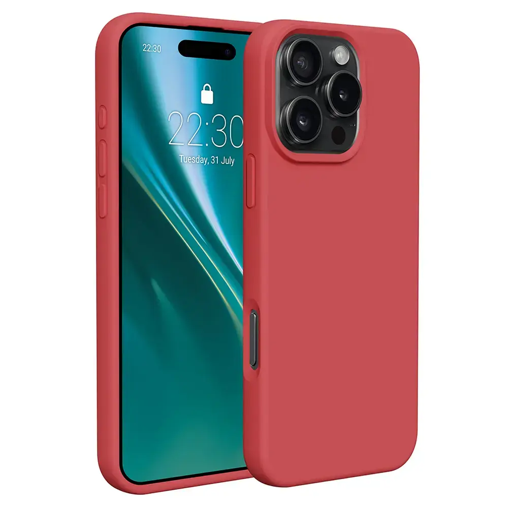 Etteri Silicone phone case for iPhone 16 Pro Max raspberry