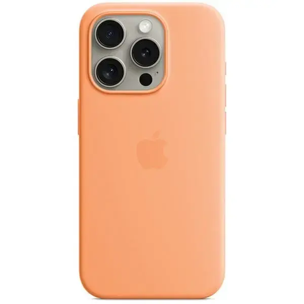 APPLE iPhone 15 Pro Max Silicone Case with MagSafe - Orange Sorbet