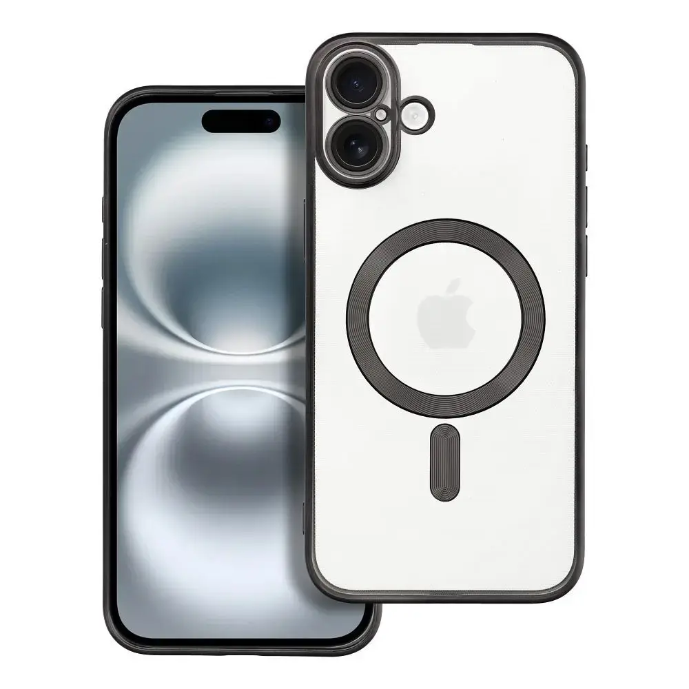 Case for iPhone 16 PLUS Electro Mag Cover compatible with MagSafe black
