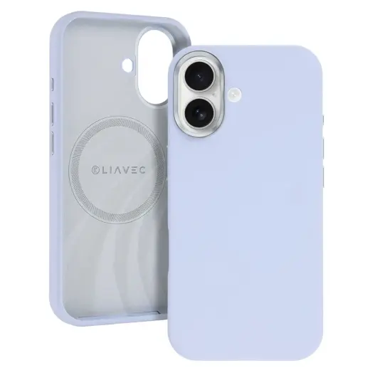 Liavec Silky phone case with MagSafe support for iPhone 17 blue