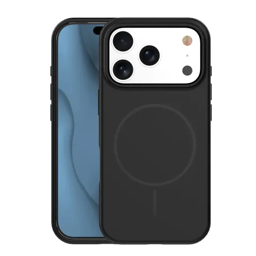 Silicone Thin phone case with MagSafe support for iPhone 17 Pro Max black