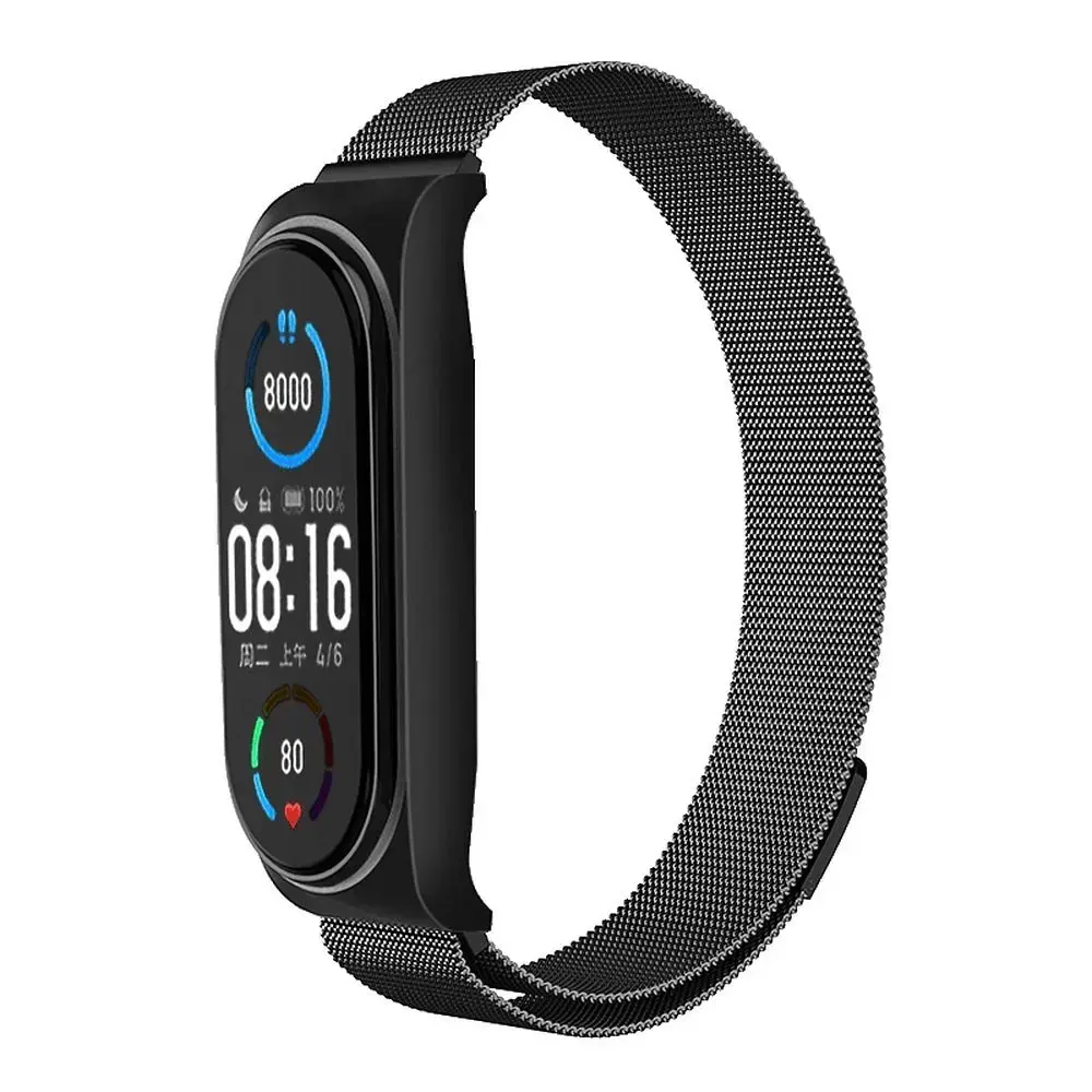 Strap METAL for XIAOMIi Mi Band 7 black (01)