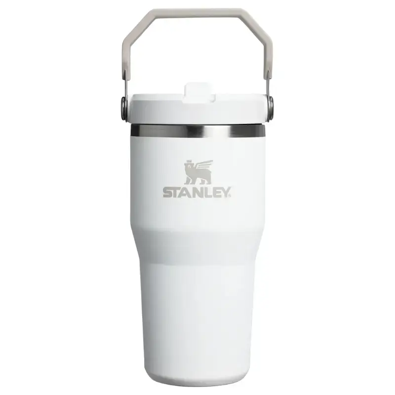 Termokrūze ar salmiņu The IceFlow Flip Straw 2.0 Tumbler 0,59L balta