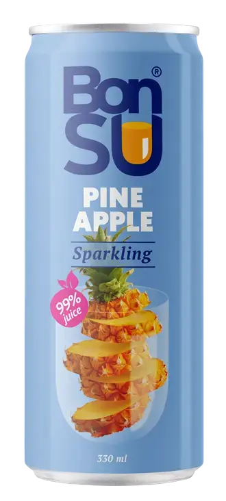 BonSU Carbonated refreshing pineapple juice drink, 330 ml (DEP)