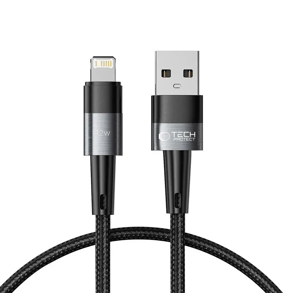 Tech-Protect UltraBoost data transfer and charging cable | USB-A to Lightning | 12W | 0.25m | gray