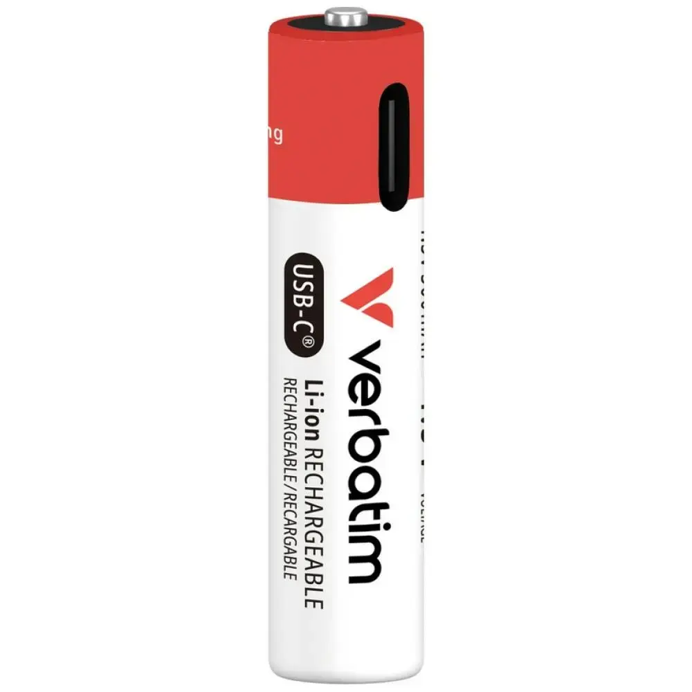 Rechargeable Batteries AAA USB-C Verbatim 4psc