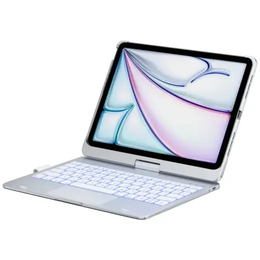 Case Typecase Flexbook Touch with keyboard for iPad Air 11" M2 2024 / M3 2025 / M4 2026 silver