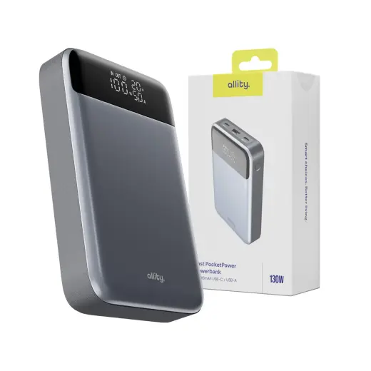 Allity power bank APB-200 PD for laptop QC 130W 19200 mAh gray