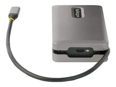 StarTech.com USB-C Multiport Adapter, 4K 60Hz HDMI|DP Video, 3-Port USB Hub, 100W Power Delivery Pass-Through, GbE, USB Type-C Travel Dock w| Charging, 1ft|30cm Wrap-Around Cable - Mini Laptop Docking Station (DKT31CDHPD3) - docking station - USB-C - HDMI
