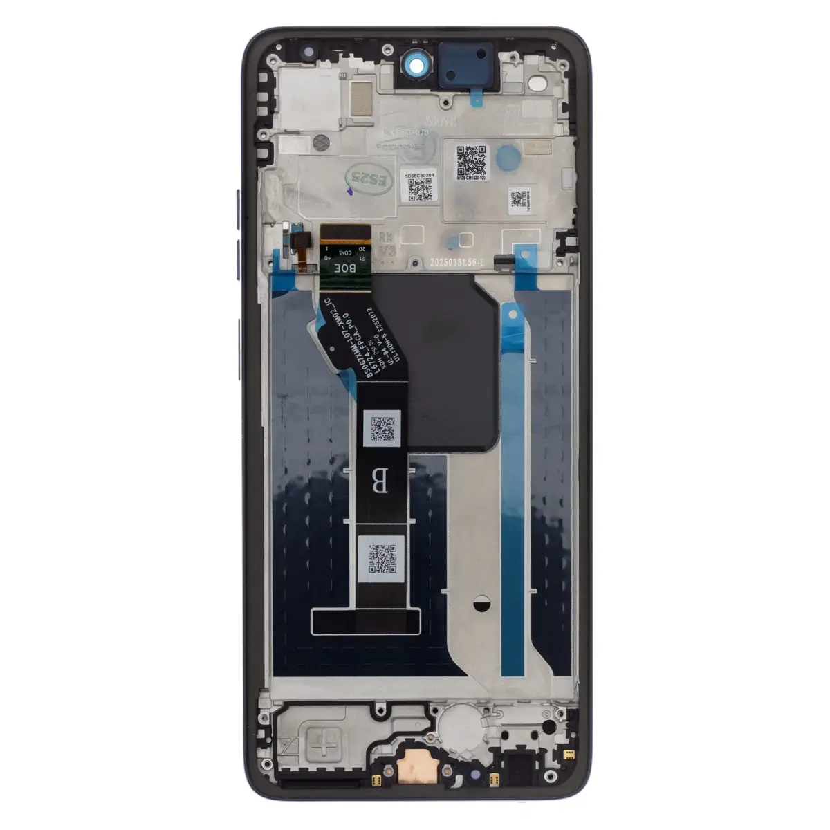 Motorola G56 LCD Display + Touch Unit + Front Cover Black Oyster (Service Pack)